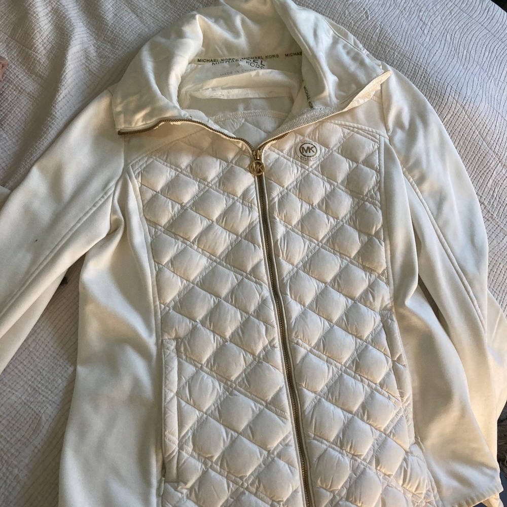 Michael Kors lite jacket, white quilted
